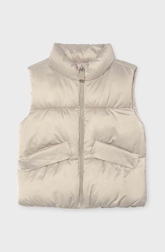 Almond Satin Vest