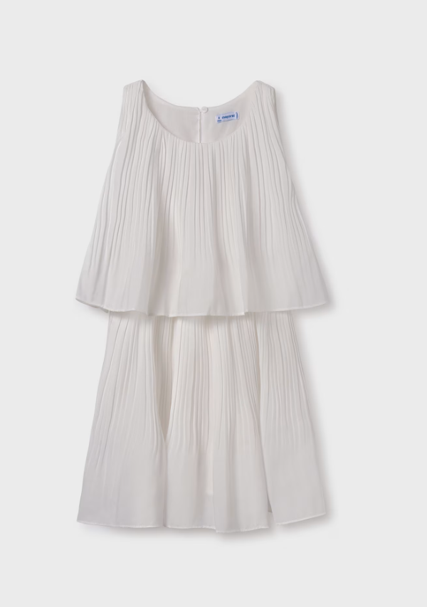 Natural Pleated Dress