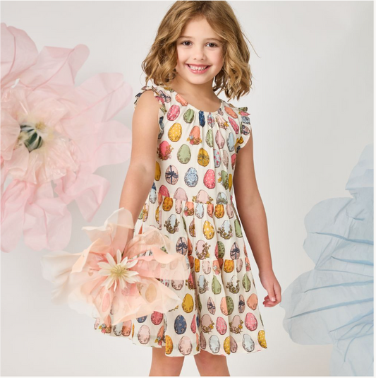 Multi Eggs Eloise Ruffle Dress