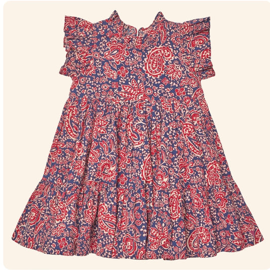 Girls Jennifer Dress - Paisley Vines