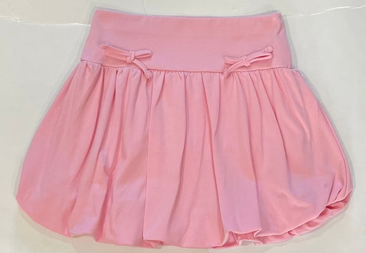 Pink Bubble Skort W/Bows