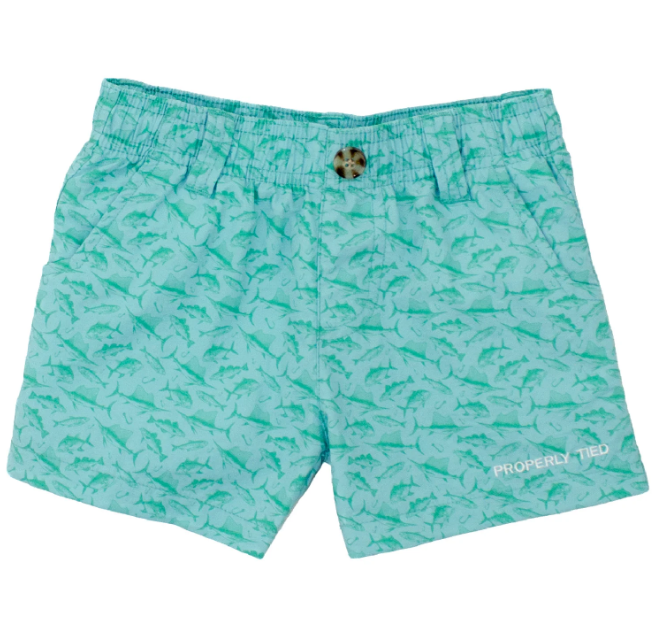 Frenzy Green Fish Mallard Shorts