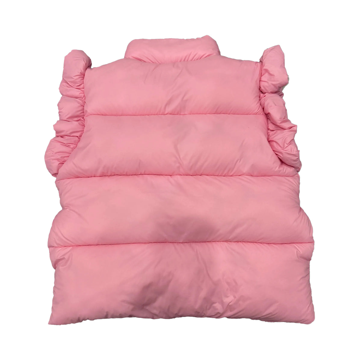Pink Ruffle Puffer Vest w/Bows