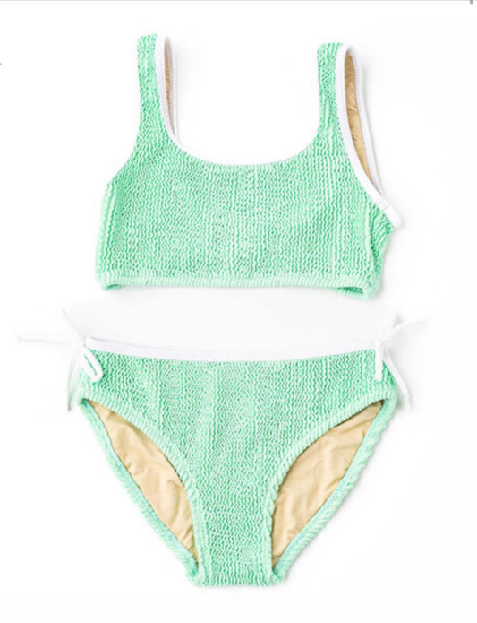 Mint Crinkle 2PC Swim