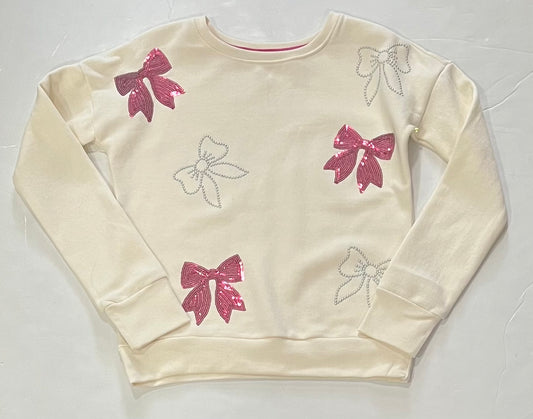 Sequin Bows Sweatshirt