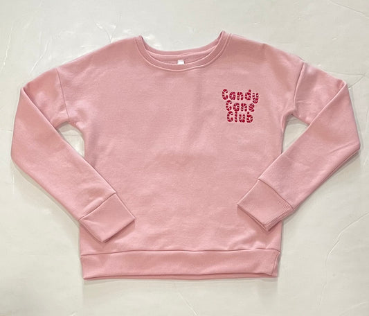 Candy Cane Club Embroidery Sweatshirt