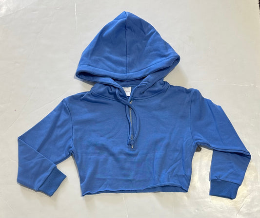 Crop Half Zip Blue Water