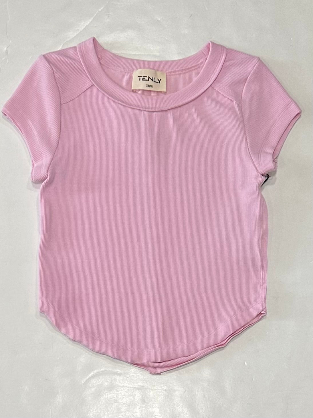 Pink Rib Cap Sleeve Top