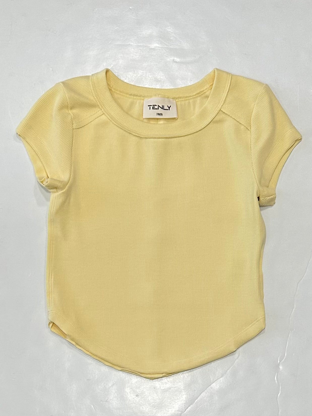 Lemon Drop Rib Cap Sleeve Top