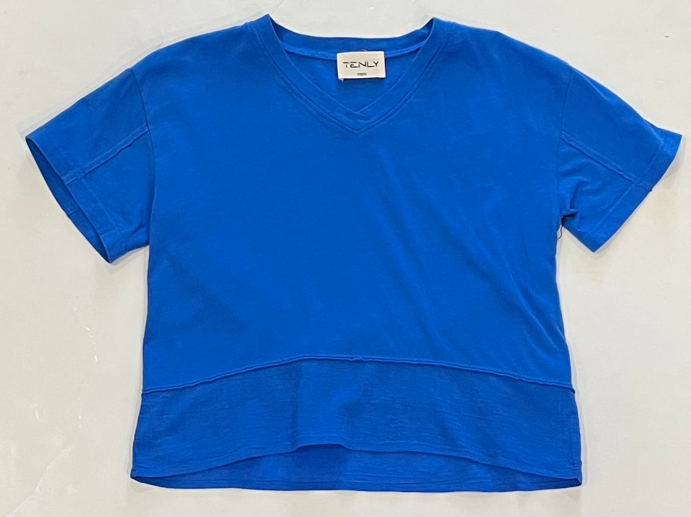 Blue Boxy Jersey Tee