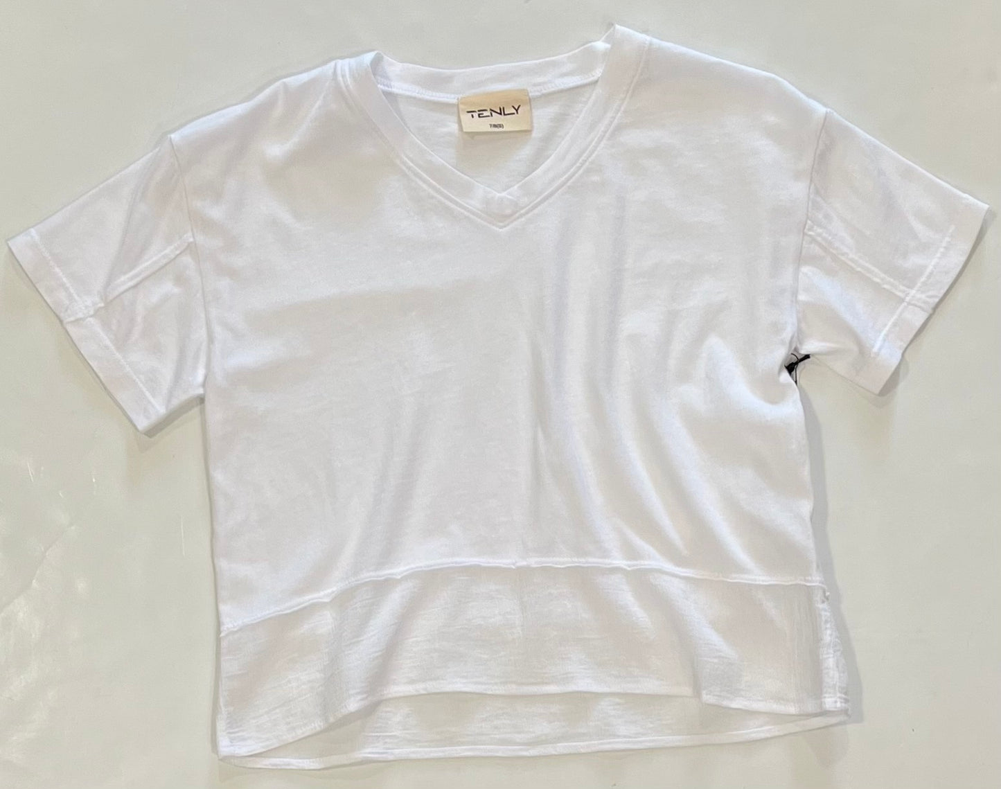 White Boxy Jersey Tee