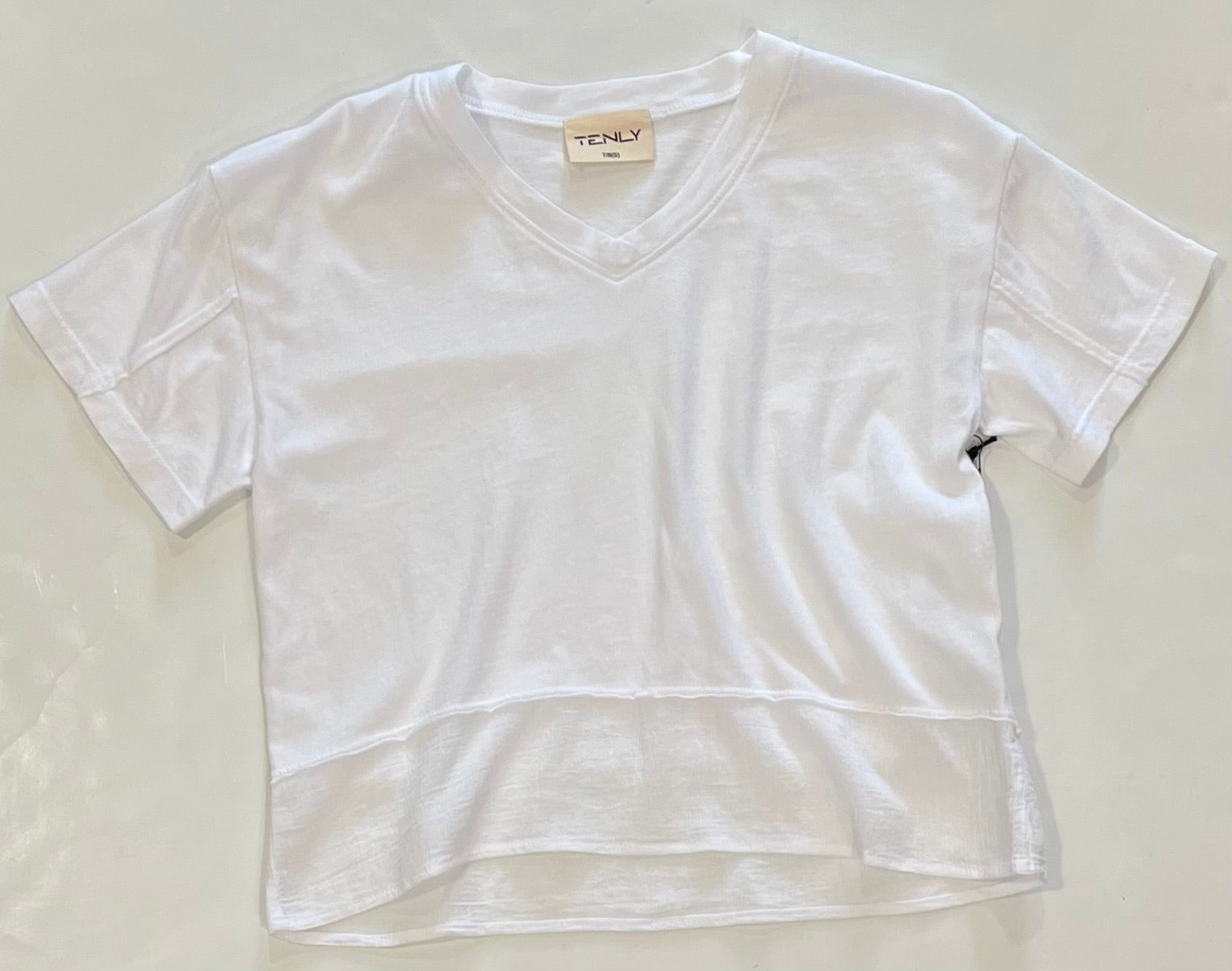 White Boxy Jersey Tee