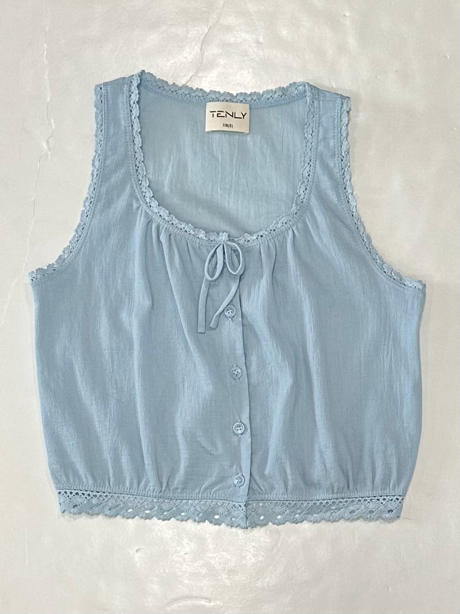 Saltwater Taffy Gauze Peasant Top