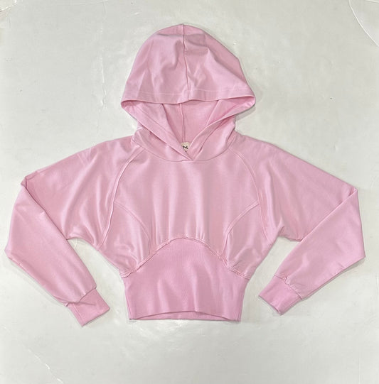 Pink Hoodie w/Dolman waist Top