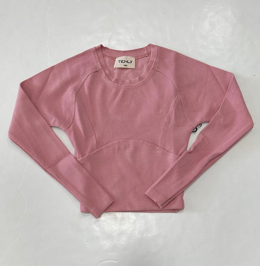 Pink Rib Long Sleveraglan