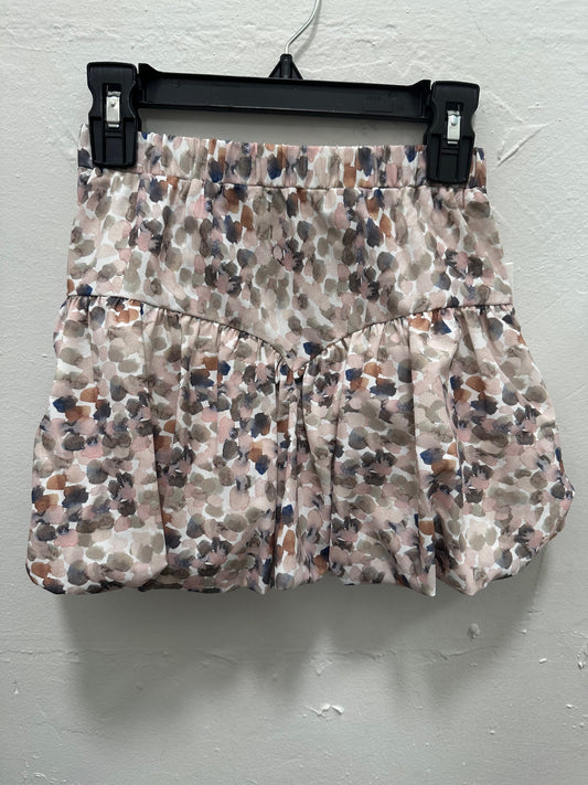 Multi Print Satin Bubble Skirt