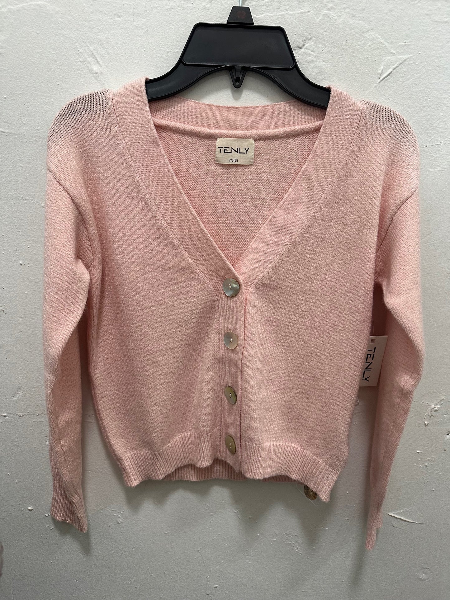 Pink V Neck Cardigan