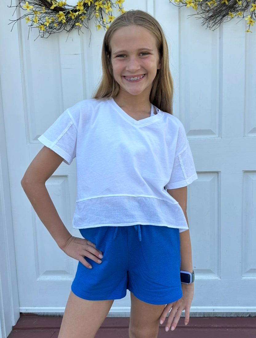 Blue terry Short