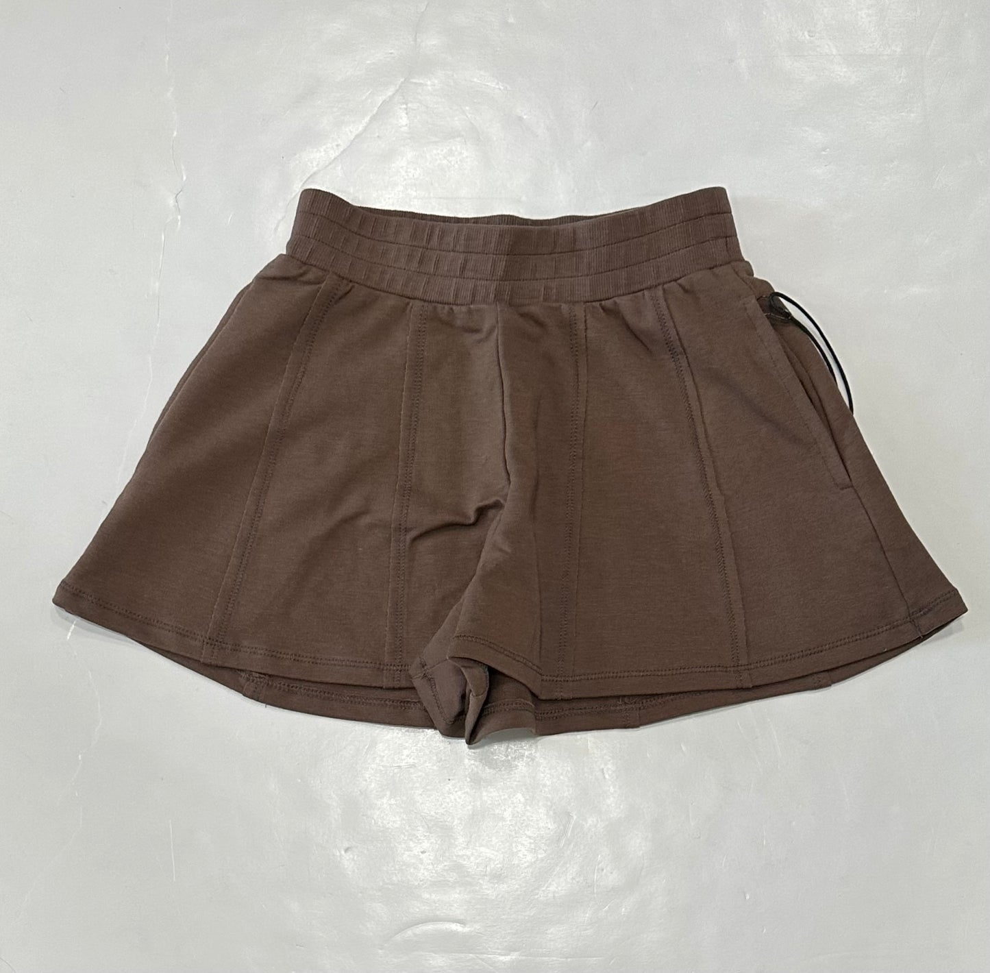 Chocolate Lave Terry Raw Seame Short