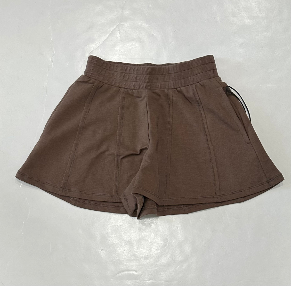 Chocolate Lave Terry Raw Seame Short