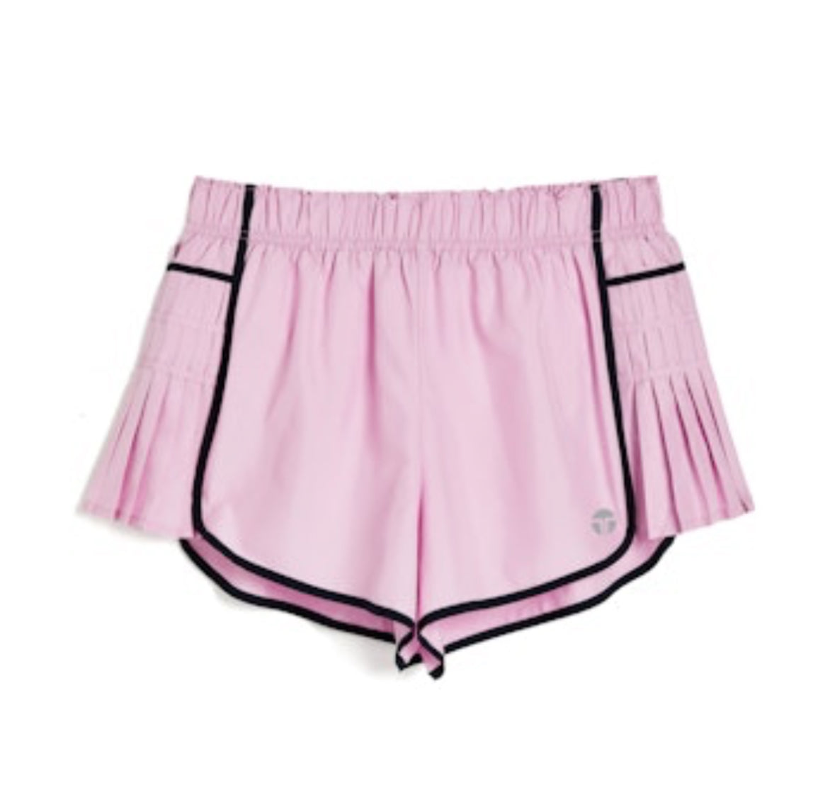 Pink Athletic pleated side panel shorts