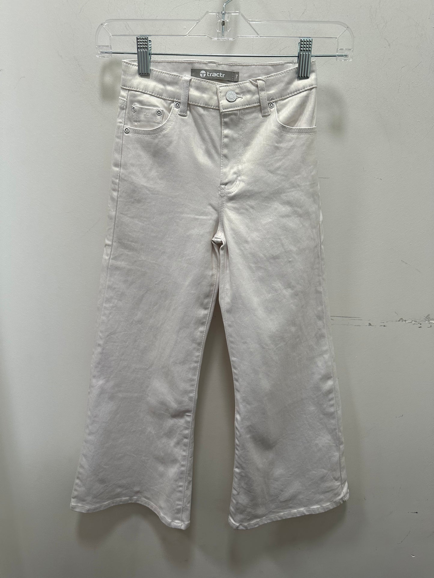 Pearl Coated Wide Leg Denim