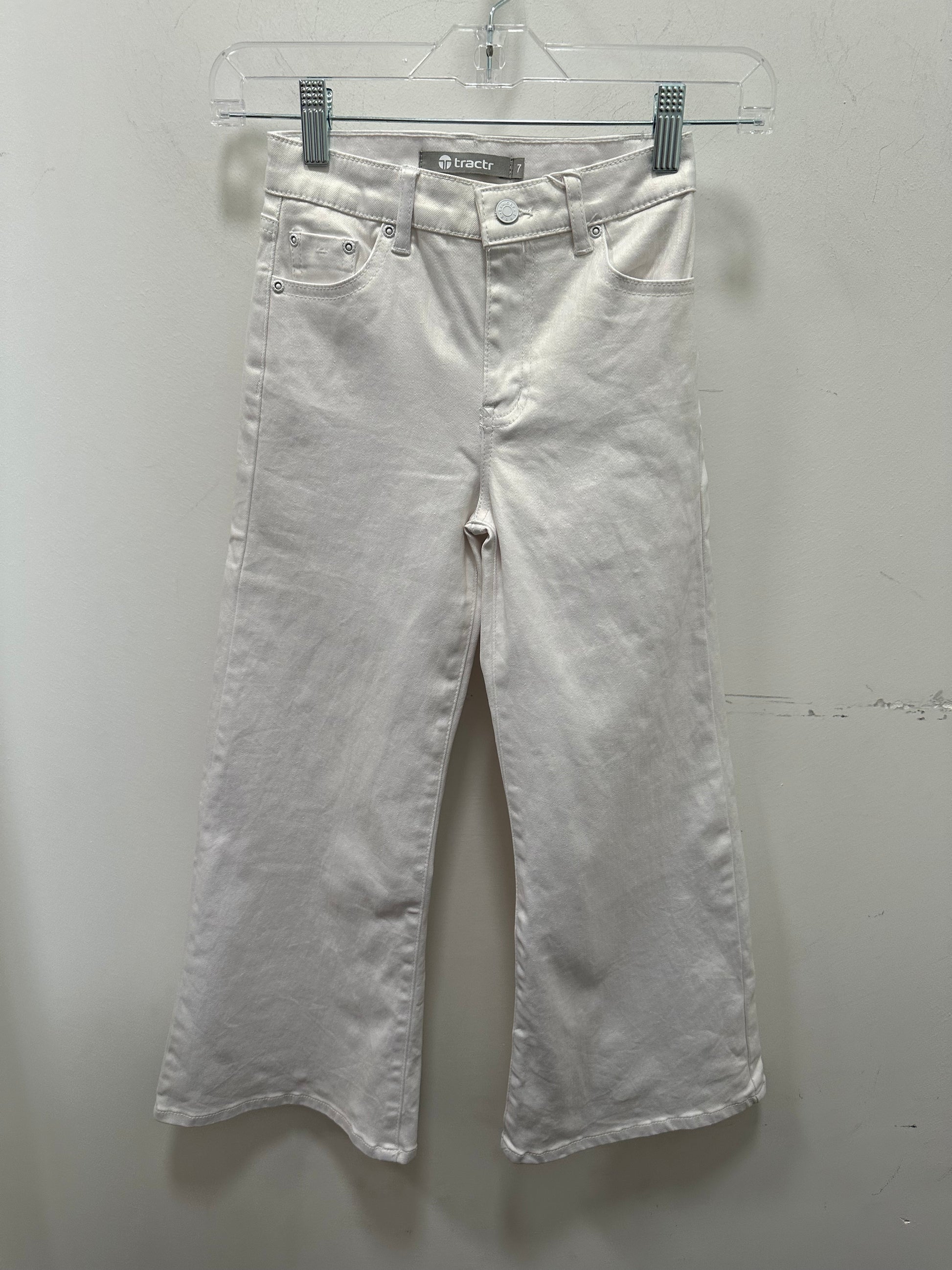 Pearl Coated Wide Leg Denim