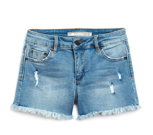 5 Pockets Fray Shorts w/ Destruction