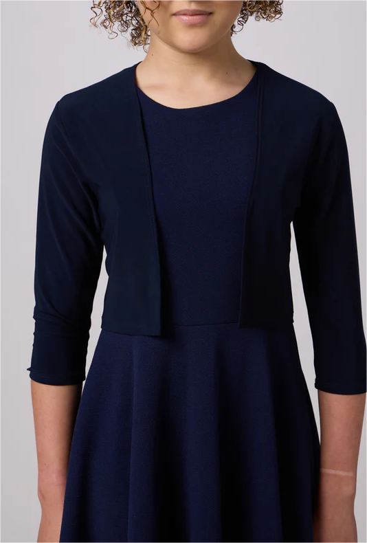 Navy 3/4 Sleeve Bolero