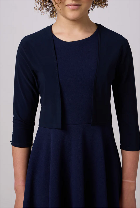 Navy 3/4 Sleeve Bolero