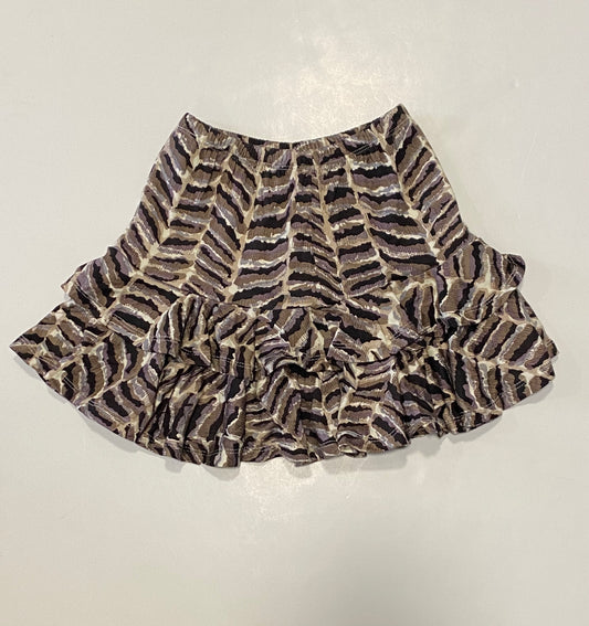 Taupe & Grape Tired Skirt