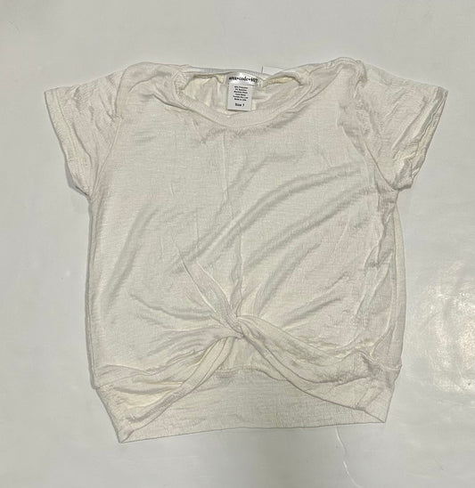 Ivory Roched Knot Top