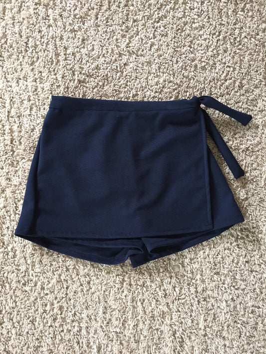 Navy Textured Skort