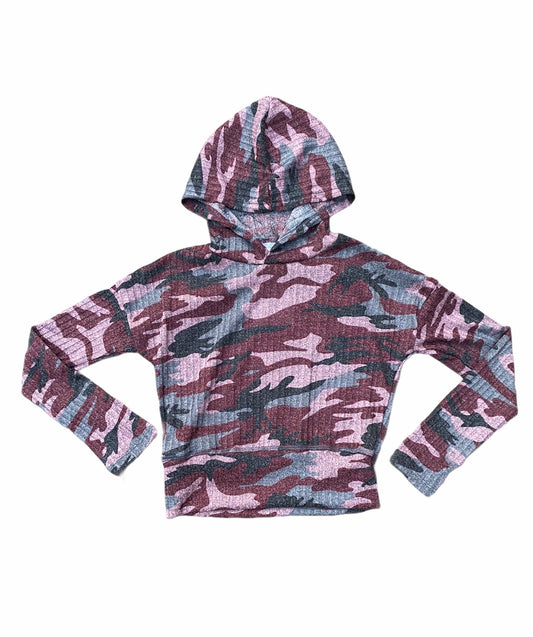 Burgundy Camo Hoodie