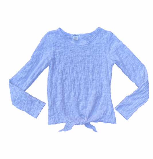 Pucker White Tie Front Tee