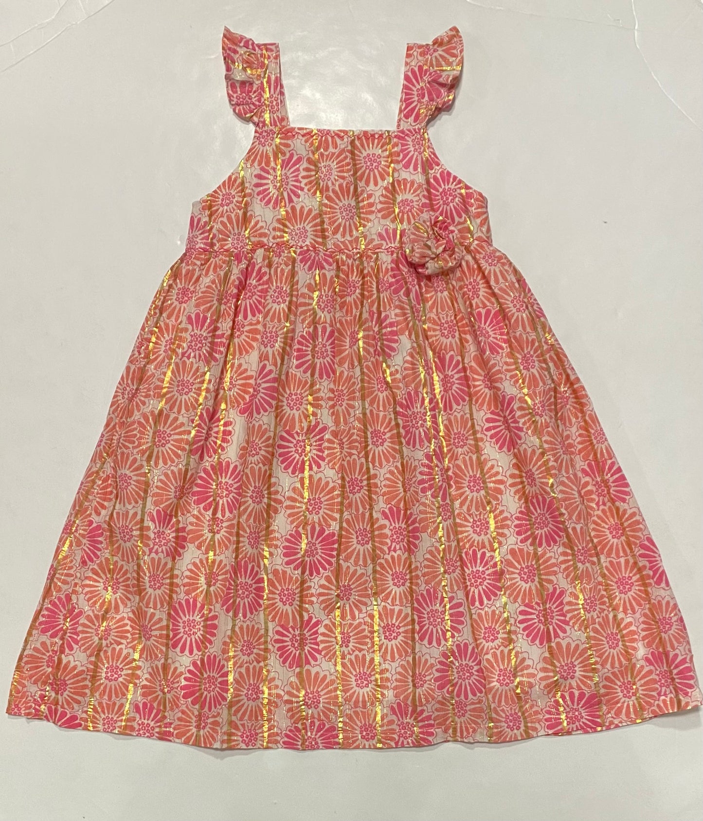 Pink & Coral Sunflower Dress
