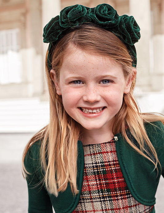 4 Velour Flowers Headband