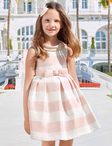 Rose Knit Stripe Dress