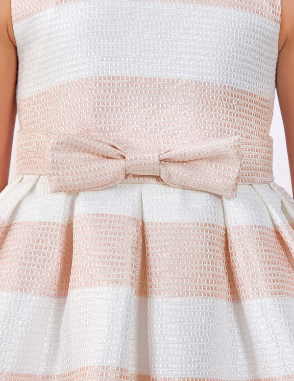 Rose Knit Stripe Dress