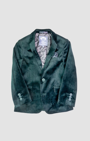 Forest Velvet Suit Blazer