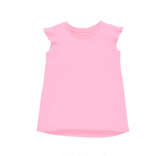 Light Pink Ruffle Sleeve Shirt