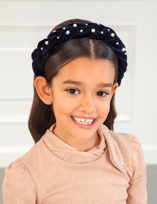 Braid Headband w/Pearls
