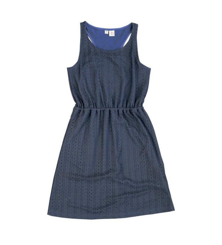 Navy Racerback Stretch Dress