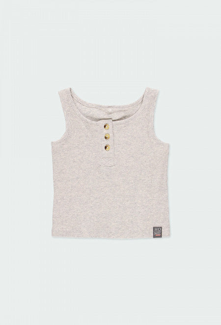 Grey Ribbed Tank