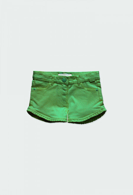 Green Ruffle Shorts