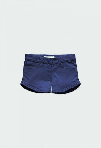 Navy Ruffle Shorts