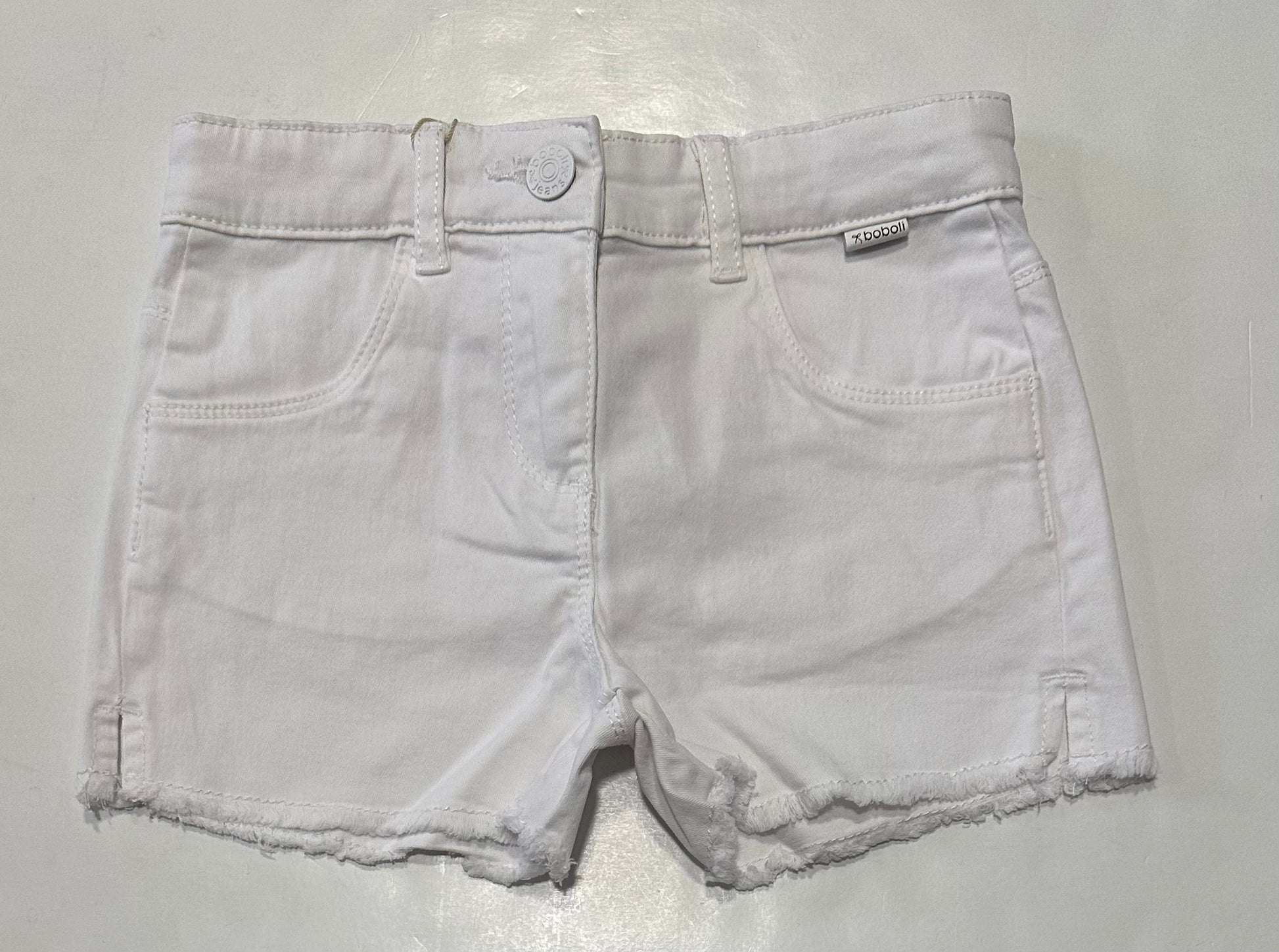 White Stretch Twil Shorts