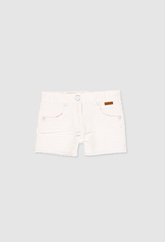 White Twill Shorts