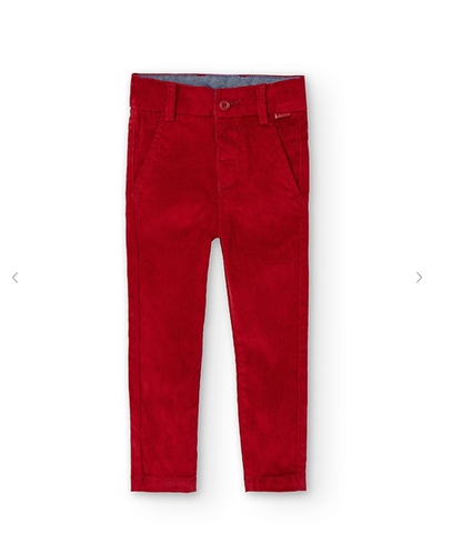 Red Microcorduroy trousers