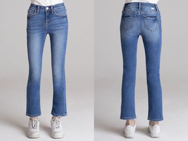 Straight Medium Blue Jeans